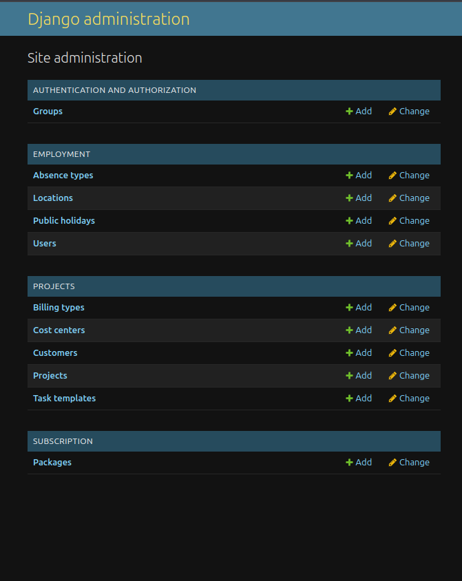 Django Admin Panel