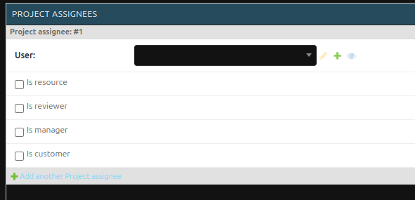 Project Assignee Form