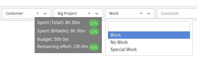 Remaining Effort task tooltip